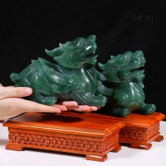 CẶP TỲ HƯU THẠCH ANH XANH 3,54KG - 20CM