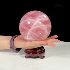 CẦU THẠCH ANH HỒNG ĐẬM 1,9KG - 11,2CM