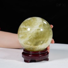 QUẢ CẦU THẠCH ANH VÀNG 2,13KG - 11,5CM