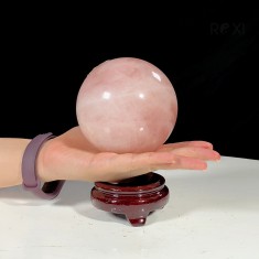 QUẢ CẦU THẠCH ANH HỒNG 2A 1,2KG - 9,6CM