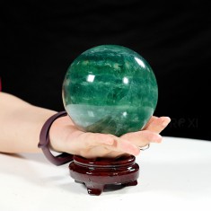 QUẢ CẦU FLUORIT XANH NGỌC 1,76KG - 10,2CM
