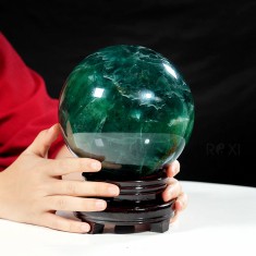 QUẢ CẦU FLUORIT XANH NGỌC 5,38KG - 14,8CM