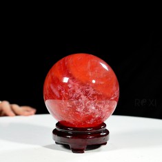 QUẢ CẦU ĐÁ OBSIDIAN ĐỎ 1,93KG - 12CM