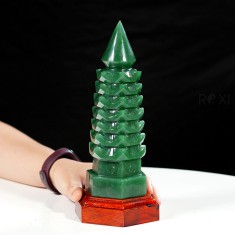 THÁP VĂN XƯƠNG THẠCH ANH XANH 1,18KG - 21CM