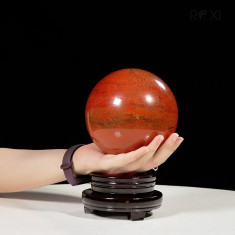 QUẢ CẦU PHONG THỦY NGỌC BÍCH ĐỎ JASPER 3,23KG