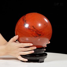 QUẢ CẦU NGỌC BÍCH ĐỎ JASPER 9,54KG - 17,3CM