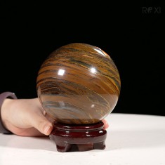 QUẢ CẦU ĐÁ MẮT HỔ 2,11KG - 11,2CM
