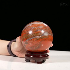 CẦU NGỌC BÍCH ĐỎ JASPER 1,54KG - 10,4CM