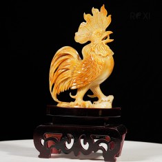 TƯỢNG GÀ TRỐNG NGỌC PHONG THỦY NGỌC TỤ NHAM (MẪU 2)