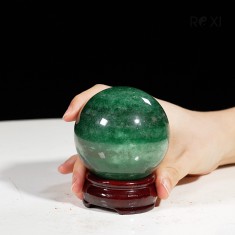 QUẢ CẦU THẠCH ANH XANH 0,46KG - 7CM