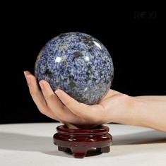 QUẢ CẦU XANH BIỂN LAPIS LAZULI 1,45KG - 10,4CM