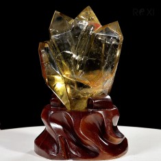 TRỤ THẠCH ANH VÀNG 2,71KG (NGUYÊN ĐÁ) - CAO 28CM