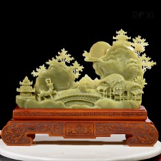 TÁC PHẨM BỒNG LAI TIÊN CẢNH NGỌC ONYX XANH 9,8KG