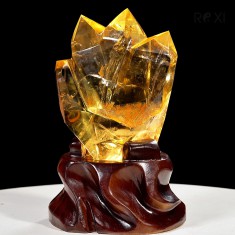 TRỤ THẠCH ANH VÀNG 2,71KG (NGUYÊN ĐÁ) - CAO 28CM