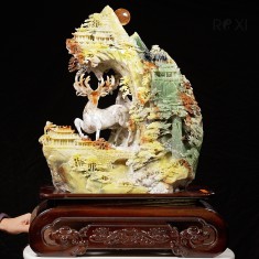 TÁC PHẨM TƯỢNG HƯƠU PHONG THỦY NGỌC TỤ NHAM 50CM