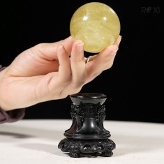 QUẢ CẦU THẠCH ANH VÀNG SIZE NHỎ (~5CM)