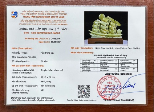 THUYỀN BUỒM - THUẬN BUỒM XUÔI GIÓ NGỌC ONYX XANH 30CM (1)