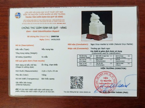ẤN RỒNG BẠCH NGỌC 25CM