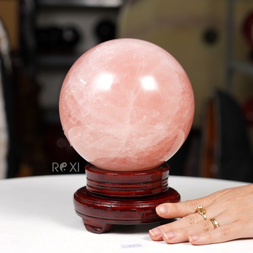 QUẢ CẦU THẠCH ANH HỒNG 2A 3,9KG - 14CM