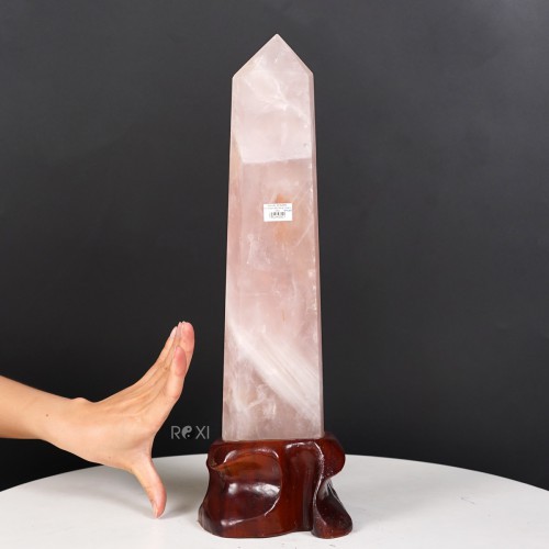 TRỤ ĐÁ THẠCH ANH HỒNG 2,94KG - 44CM