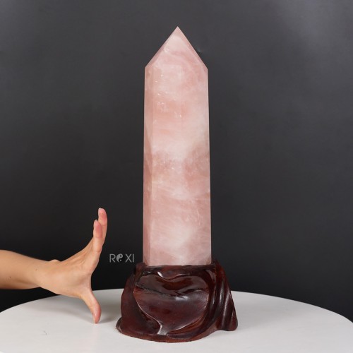 TRỤ ĐÁ THẠCH ANH HỒNG 47CM - 6,4KG