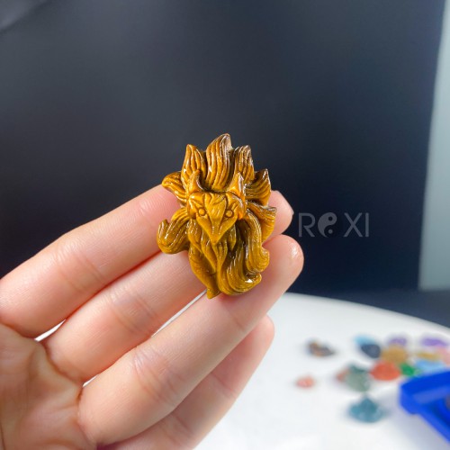 MẶT DÂY CHUYỀN / MẶT NHẪN HỒ LY CHÚA ĐÁ MẮT HỔ - HL08
