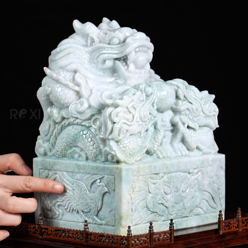 ẤN RỒNG NGỌC PHỈ THÚY 13,38KG - 23,8CM