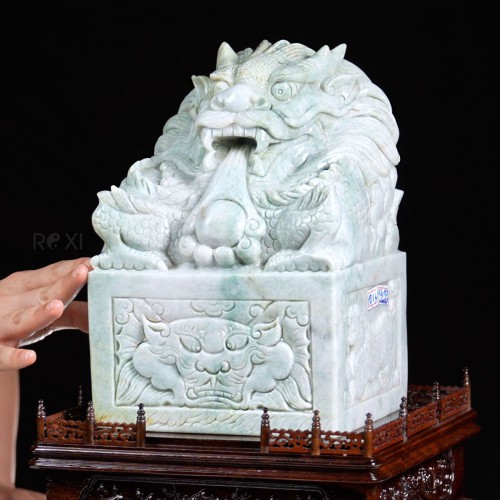 ẤN RỒNG NGỌC PHỈ THÚY 13,8KG - 23CM