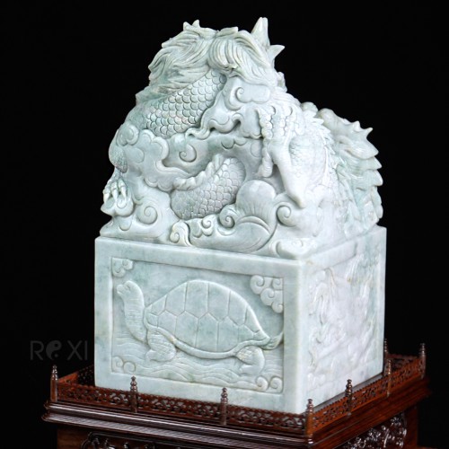 ẤN RỒNG NGỌC PHỈ THÚY 17,4KG - 28CM