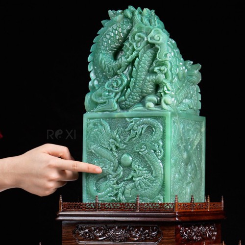 ẤN RỒNG THẠCH ANH XANH 19,12KG