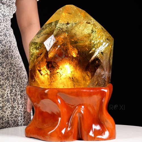 TRỤ ĐÁ THẠCH ANH VÀNG 17,78KG (NGUYÊN ĐÁ) - 41CM