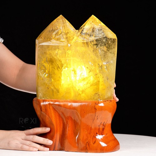 TRỤ ĐÁ THẠCH ANH VÀNG 7,69KG (NGUYÊN ĐÁ) - 34CM