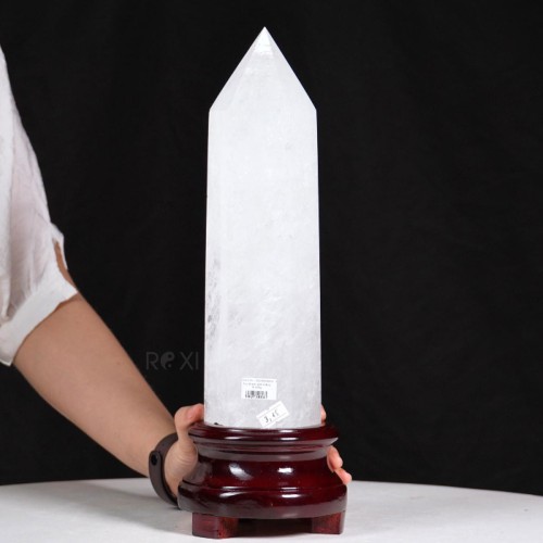 TRỤ ĐÁ THẠCH ANH TRẮNG 3,15KG (NGUYÊN ĐÁ) - 37CM