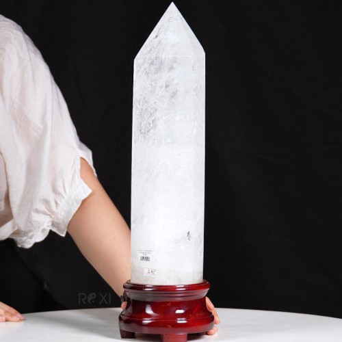 TRỤ ĐÁ THẠCH ANH TRẮNG 3,45KG (NGUYÊN ĐÁ) - 39,5CM