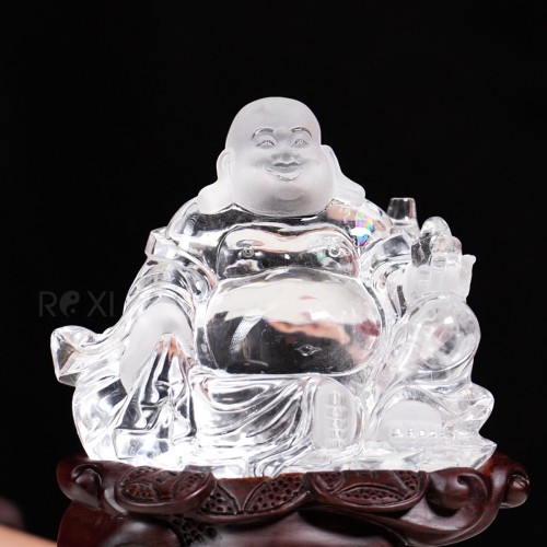 TÁC PHẨM TƯỢNG DI LẶC THẠCH ANH TRẮNG VIP 1,56KG