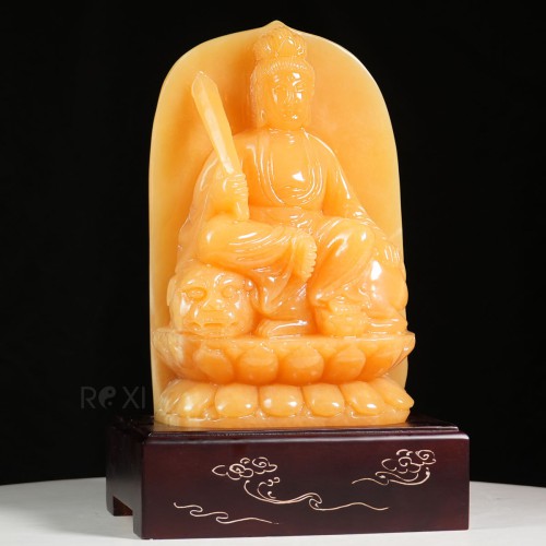 TƯỢNG VĂN THÙ BỒ TÁT NGỌC HOÀNG LONG 38CM - 10,4KG