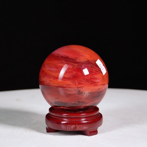 QUẢ CẦU ĐÁ OBSIDIAN ĐỎ 1,03KG - 9,5CM - CD1355