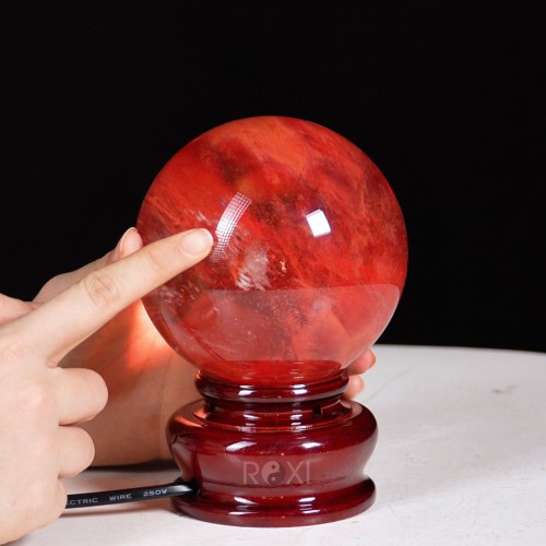 QUẢ CẦU ĐÁ OBSIDIAN ĐỎ 1,31KG - 10CM - CD1387