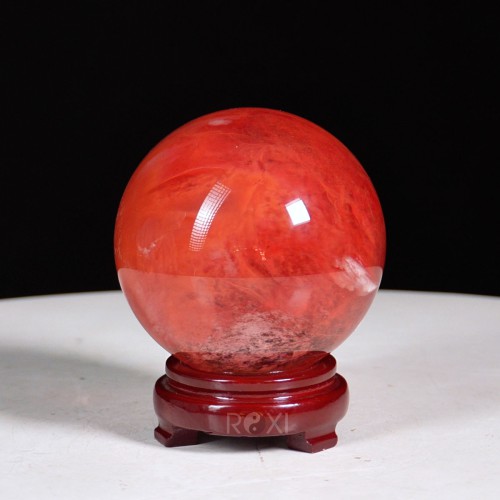 QUẢ CẦU ĐÁ OBSIDIAN ĐỎ 1,56KG - 11CM