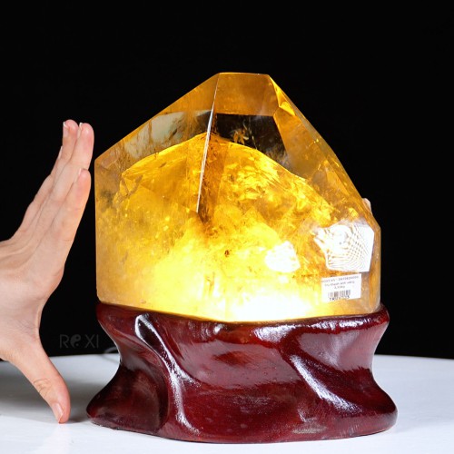TRỤ ĐÁ THẠCH ANH VÀNG 3,35KG (NGUYÊN ĐÁ)