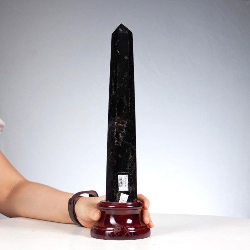 TRỤ ĐÁ THẠCH ANH ĐEN 0,83KG (NGUYÊN ĐÁ) - 34CM