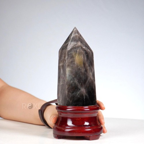 TRỤ ĐÁ THẠCH ANH ĐEN 1KG (NGUYÊN ĐÁ) - 22CM
