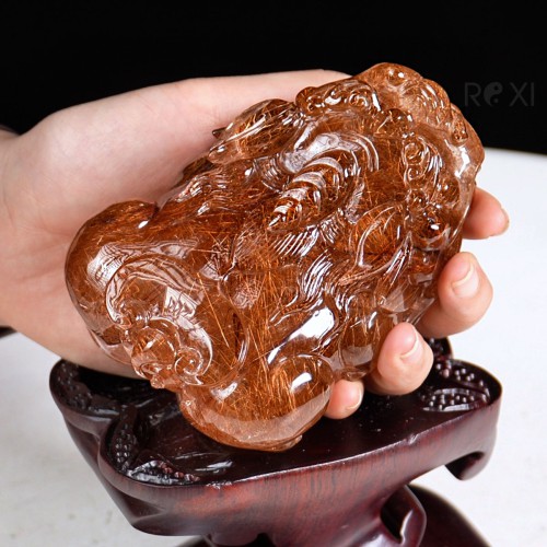 TỲ HƯU THẠCH ANH TÓC VIP 0,62KG (NGUYÊN ĐÁ)