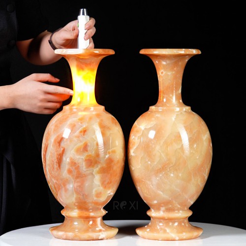 BÌNH HÚT LỘC - CẶP LỤC BÌNH NGỌC ONYX 43CM