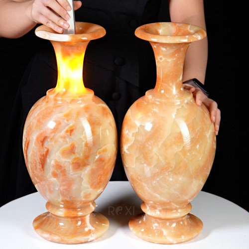 BÌNH HÚT LỘC - CẶP LỤC BÌNH NGỌC ONYX 43CM