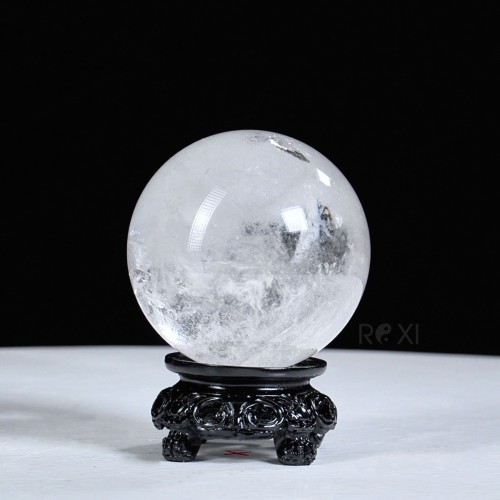 QUẢ CẦU THẠCH ANH TRẮNG 6A 0,88KG - 8,5CM