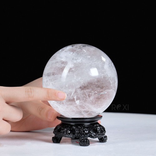 QUẢ CẦU THẠCH ANH TRẮNG 6A 1,18KG - 9,5CM