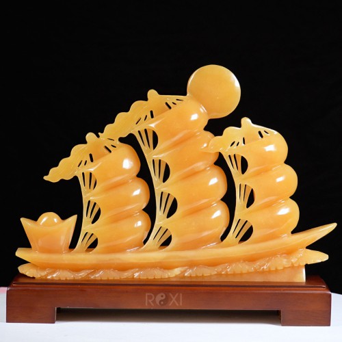 THUYỀN BUỒM - THUẬN BUỒM XUÔI GIÓ NGỌC HOÀNG LONG 40CM (2)