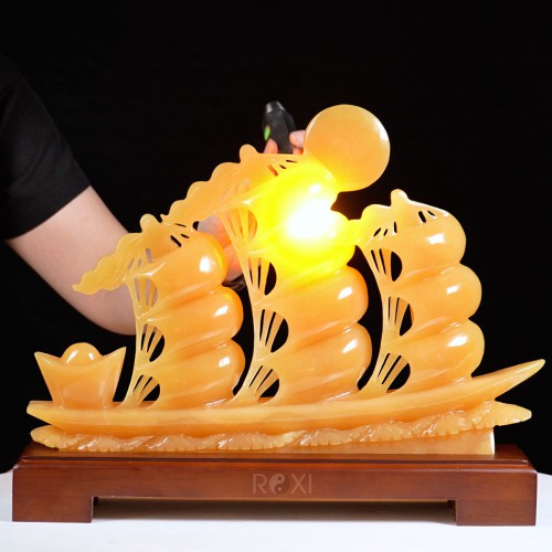 THUYỀN BUỒM - THUẬN BUỒM XUÔI GIÓ NGỌC HOÀNG LONG 40CM (2)