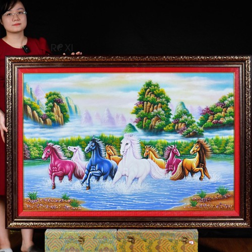 TRANH ĐÁ QUÝ MÃ ĐÁO THÀNH CÔNG (1M40 * 1M) - TDQMD7